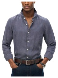 πουκάμισο με μακριά μανίκια superdry d2 stud vacation linen longsleeve shirt men |