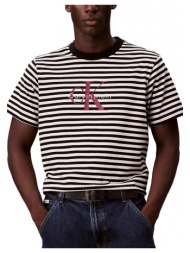 t-shirt με κοντά μανίκια calvin klein jeans ss 20s stripe jersey mon |