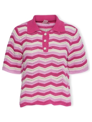 μπλούζα y.a.s yas furo knit s/s - birch/pastel lavender |