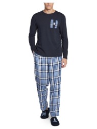 πιτζάμα/νυχτικό tommy hilfiger longsleeve pants slippers pyjama set men |