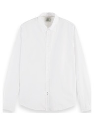 πουκάμισο με μακριά μανίκια scotch & soda solid slim fit shirt men scotch soda |