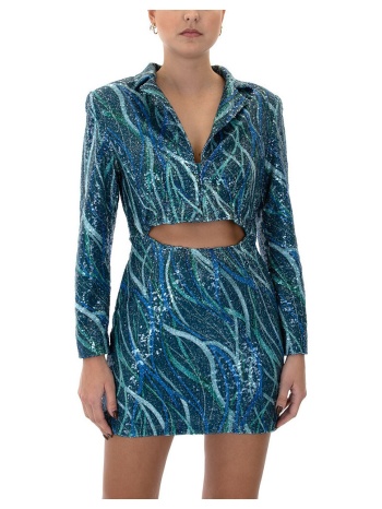 φορέματα my t wearables sequined longsleeve mini dress