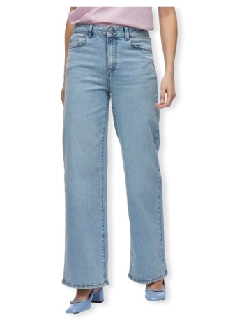 tζιν σε ίσια γραμή vila emma wide jeans - light blue denim |