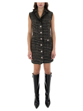 φορέματα twenty-29 plaid buttoned sleeveless mini dress