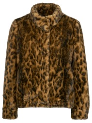 παλτό guess luna faux fure leopard