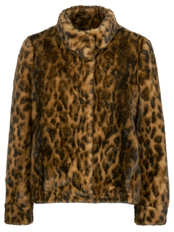 παλτό guess luna faux fure leopard