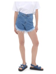shorts & βερμούδες sac n co tulum denim fringes regular fit shorts women sac co |