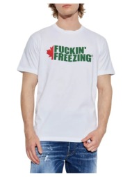 t-shirt με κοντά μανίκια dsquared logo crew neck t-shirt men |