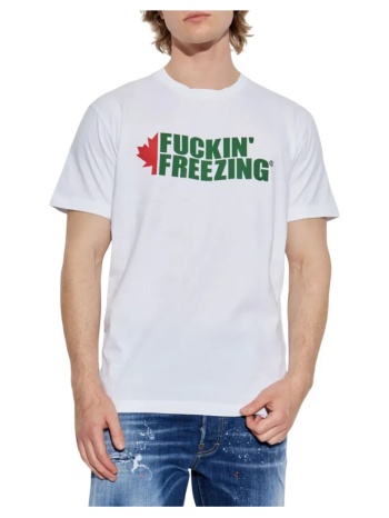 t-shirt με κοντά μανίκια dsquared logo crew neck t-shirt