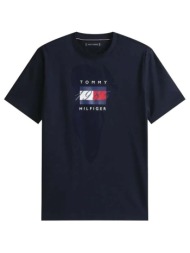 t-shirt με κοντά μανίκια tommy hilfiger linear flag graphic tee |