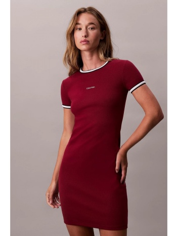 κοντά φορέματα calvin klein jeans ss color block cotton ri | σε προσφορά