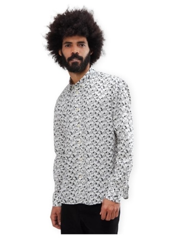 πουκάμισο με μακριά μανίκια brava fabrics peanuts b w shirt