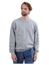 φούτερ brava fabrics splash paint rounded sweatshirt - grey |