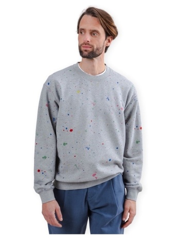 φούτερ brava fabrics splash paint rounded sweatshirt - grey