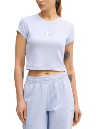 t-shirt με κοντά μανίκια calvin klein jeans monogram baby tee lv047ab802 |
