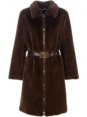 παλτό ayfee giacca lunga fake fur cam25226 | σε προσφορά