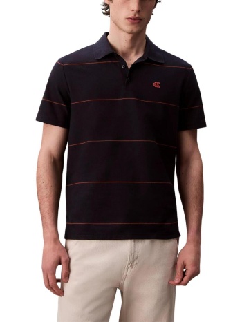 πόλο με κοντά μανίκια calvin klein jeans ss cross grain σε προσφορά