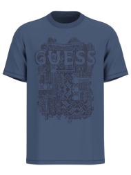 t-shirt με κοντά μανίκια guess ss cn flock box tee |