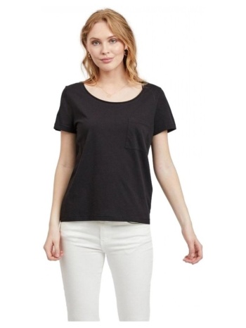 φούτερ vila susette t-shirt - black |
