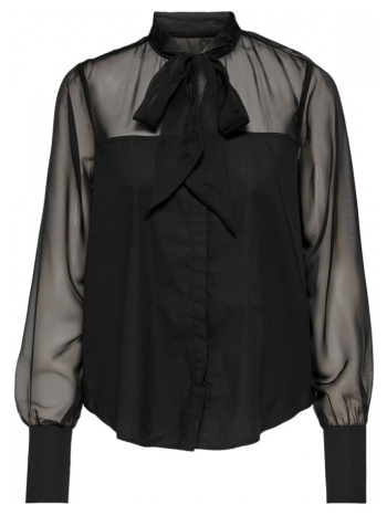 μπλούζα la strada shirt costel l/s- black |