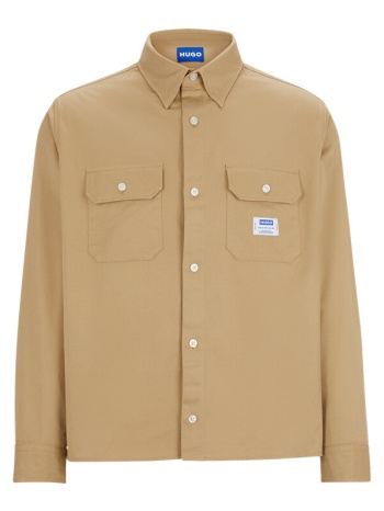 πουκάμισο με μακριά μανίκια boss ekynone pocket logo label