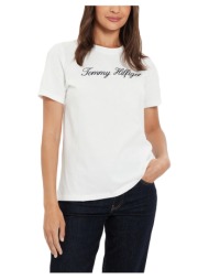t-shirt με κοντά μανίκια tommy hilfiger logo c neck regular fit t-shirt women |