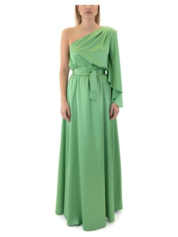 φορέματα access fashion satin one shoulder belted maxi