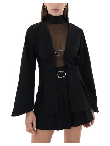 μπλουζάκια με μακριά μανίκια black n black longsleeve open