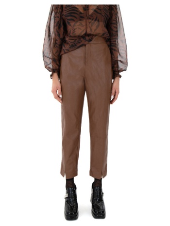 παντελόνια my t wearables faux leather high waist slouchy