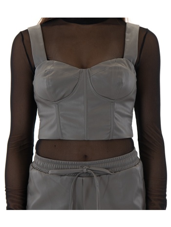 μπλουζάκια με μακριά μανίκια my t wearables faux leather