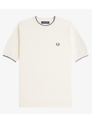 t-shirts & polos fred perry texture front knitted t-shi |