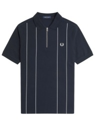 t-shirts & polos fred perry fp pinstripe zip neck shirt |