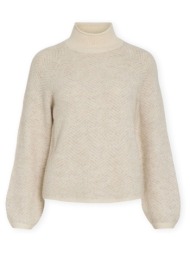 πουλόβερ vila noos lory high knit - eggnog |