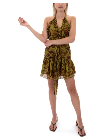 φορέματα my t wearables printed off shoulder open back mini