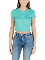 t-shirt με κοντά μανίκια calvin klein jeans monogram baby tee lv047ab802 |