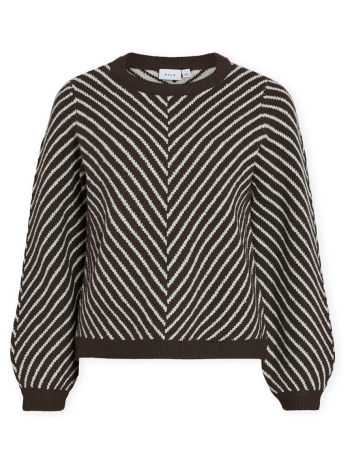 πουλόβερ vila khaia knit - coffee bean |
