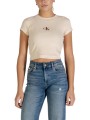 t-shirt με κοντά μανίκια calvin klein jeans monogram baby tee lv047ab802 |