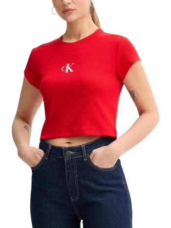 t-shirt με κοντά μανίκια calvin klein jeans monogram baby