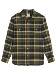 πουκάμισο με μακριά μανίκια levis jackson worker medina plaid deep depths |