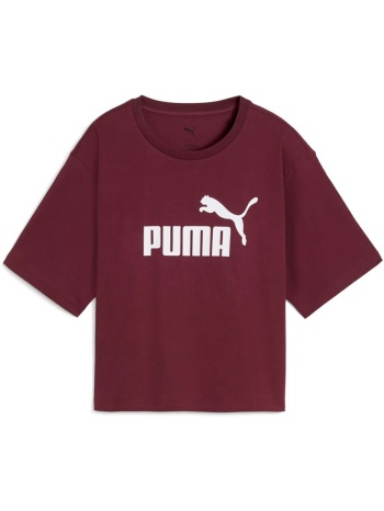 t-shirt με κοντά μανίκια puma ess cropped no. 1 logo