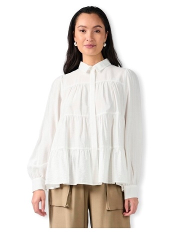 μπλούζα y.a.s yas noos pala shirt - white |