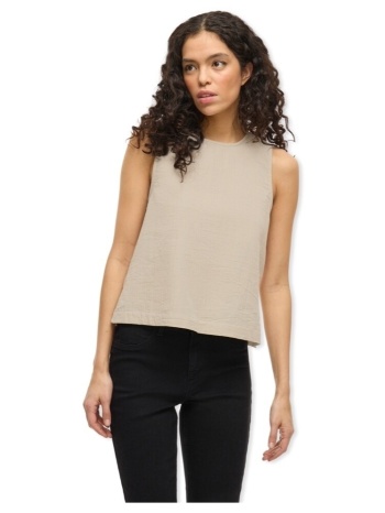 μπλούζα vila top lania short - feather gray |