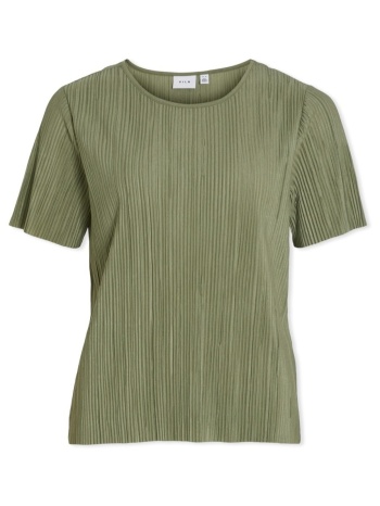 μπλούζα vila noos top plisa - oil green |