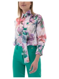 πουκάμισα c.manolo embossed printed see through longsleeve shirt women |