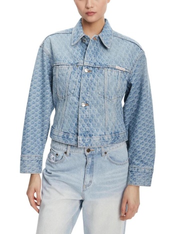 τζιν μπουφάν/jacket calvin klein jeans cinched trucker ck l σε προσφορά