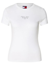t-shirt με κοντά μανίκια tommy hilfiger dw0dw21542 ybl ecru |