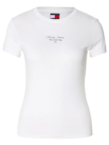 t-shirt με κοντά μανίκια tommy hilfiger dw0dw21542 ybl ecru σε προσφορά