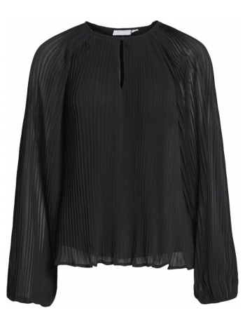 μπλούζα vila top celine l/s - black |