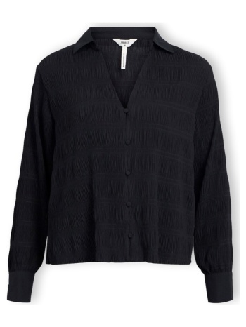 μπλούζα object stina shirt l/s - black |