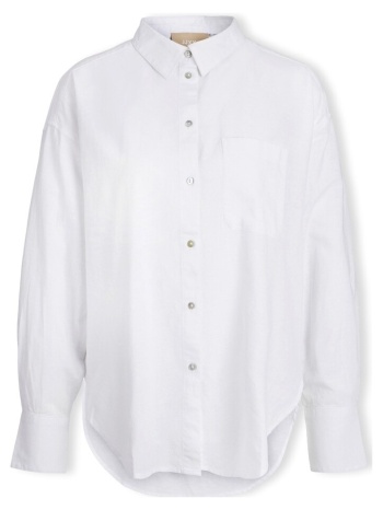 μπλούζα jjxx jamie linen shirt l/s - white |